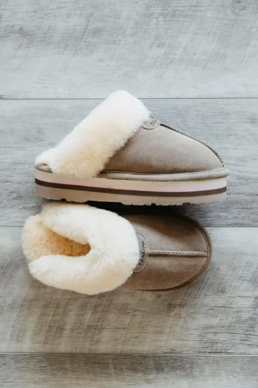 Bearpaw Retro Loki Slippers for Women in Stone Grey  | 2487W-276 STONE sold by Glik’s