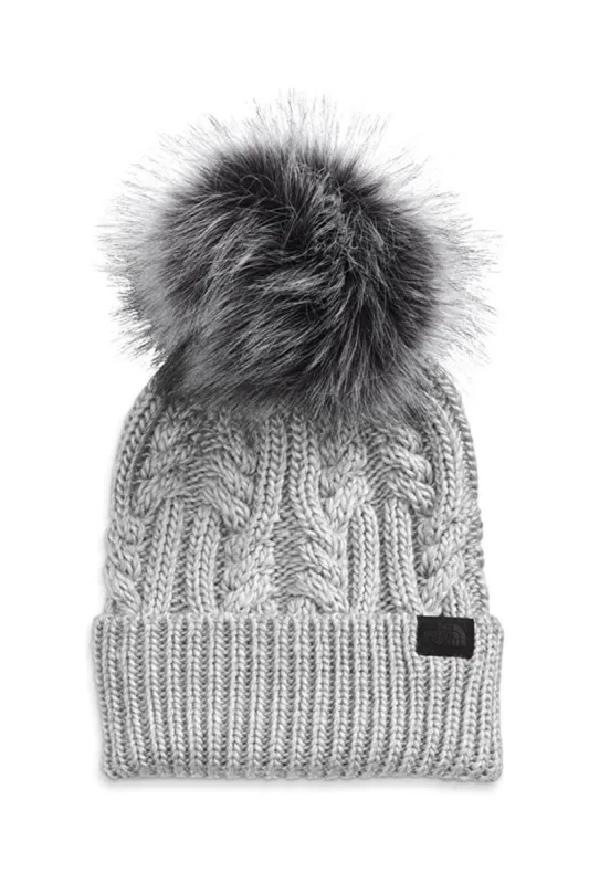 The North Face Oh Mega Fur Pom Beanie for Women in Light Grey | NF0A7R18-DYX sold by Glik’s