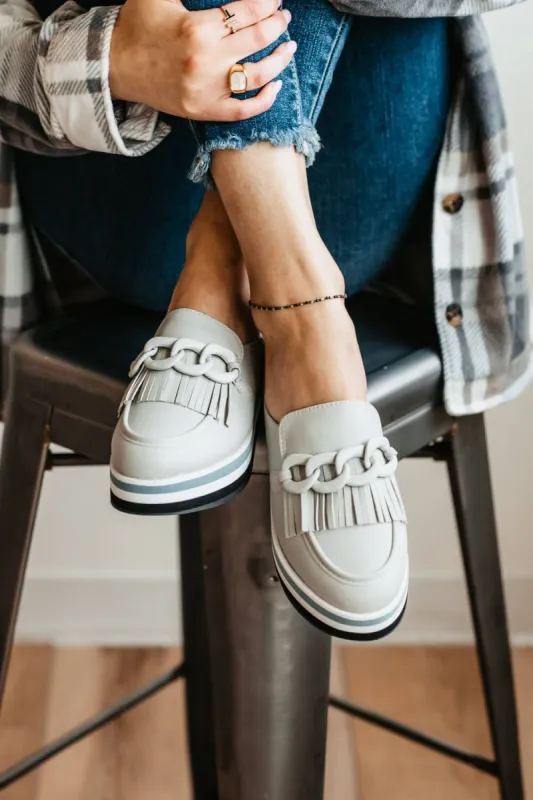 Coconuts by Matisse Maren Platform Mules for Women in Grey | MAREN-LT GREY sold by Glik’s