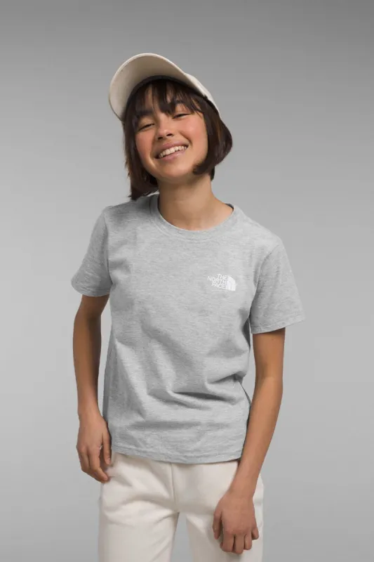 The North Face Youth Graphic T-Shirt for Girls in Grey | NF0A84MM-OB1 sold by Glik’s