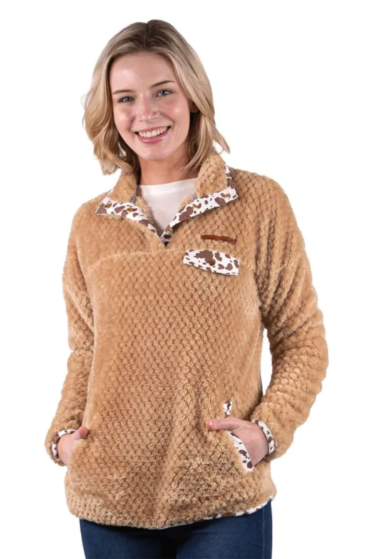 Simply Southern Simply Soft Pullover for Women in Brown | PP-0322-SIMPLYSOFTPULL-COW sold by Glik’s