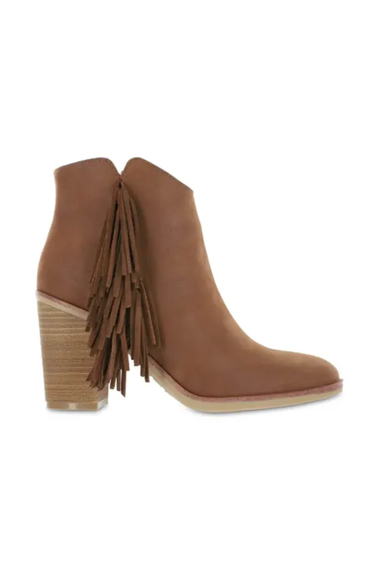 MIA Cisco Fringe Ankle Booties for Women in Cognac Brown | MH2421-COGNAC sold by Glik’s