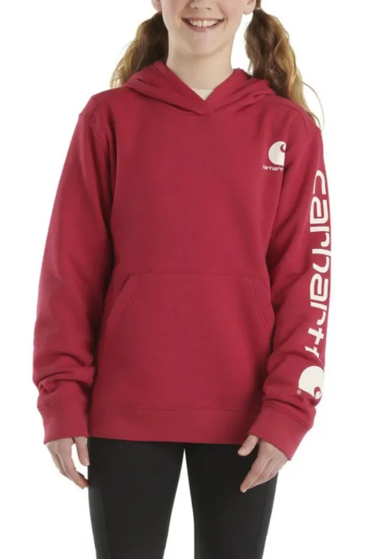 Carhartt Youth Graphic Sweatshirt for Girls in Magenta | CA7004-F52-MAGENTA sold by Glik’s