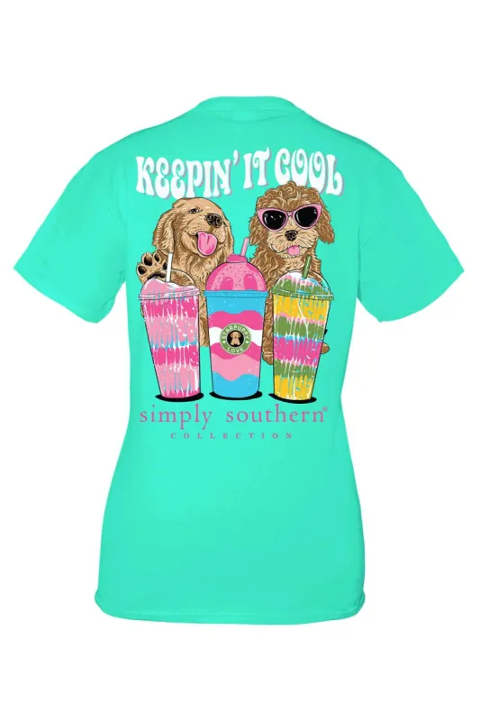 Simply Southern Plus Size Keeping It Cool T-Shirt for Women in Shore Green | EXT-SS-COOL-SHORE sold by Glik’s