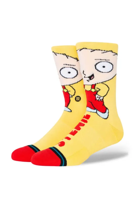 Stance Stewie Crew Socks for Men in Yellow | A555D23STE-YEL sold by Glik’s