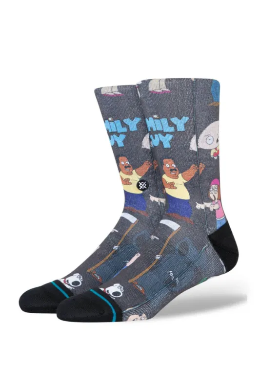 Stance Family Guy Crew Socks for Men in Black | A555D23FAM-BLK sold by Glik’s