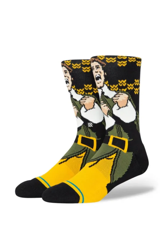Stance Smilings My Favorite Crew Socks for Men in Black | A555D23SMI-BLK sold by Glik’s