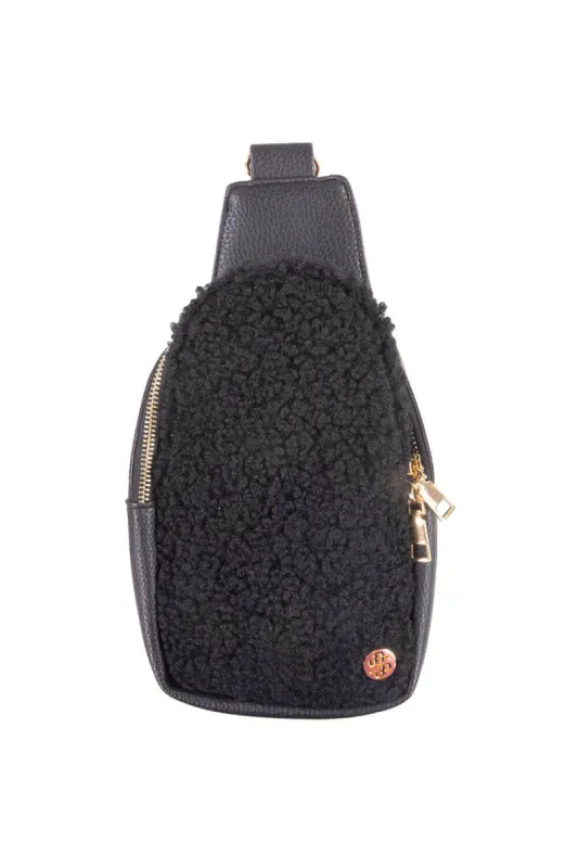 Simply Southern Sherpa Sling Bag for Women in Black | 0223-SLING-BAG-BLACK sold by Glik’s