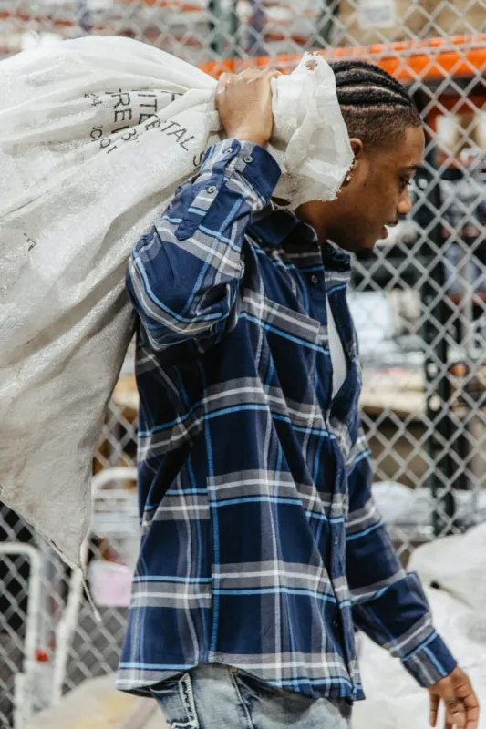 Carhartt Rugged Flex Midweight Flannel Shirt for Men in Blue | 105945-412 sold by Glik’s