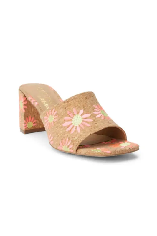 Coconuts by Matisse Kristin Daisy Slide On Heels for Women in Pink | KRISTIN-PINK/TAN sold by Glik’s