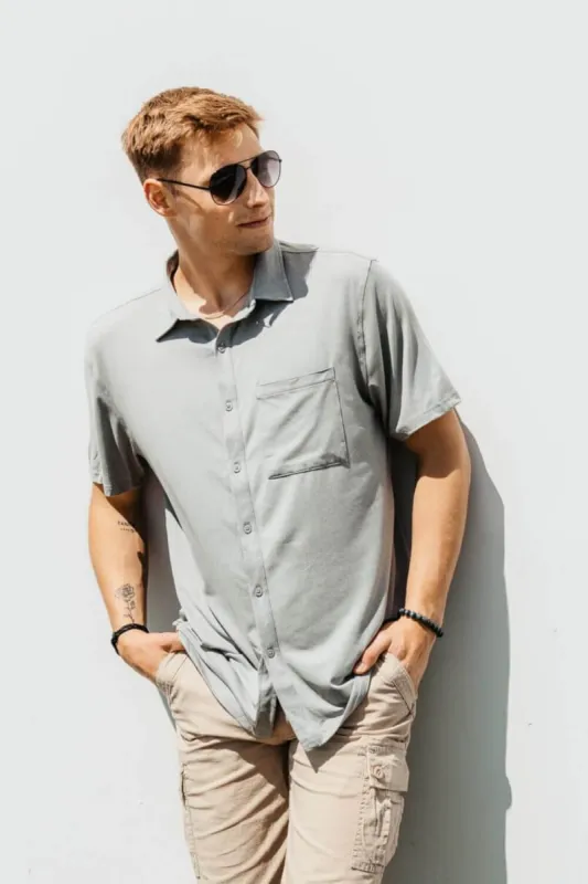 WearFirst All Day Performance Shirt for Men in Grey Heather | K017B-GRAYHTHR sold by Glik’s