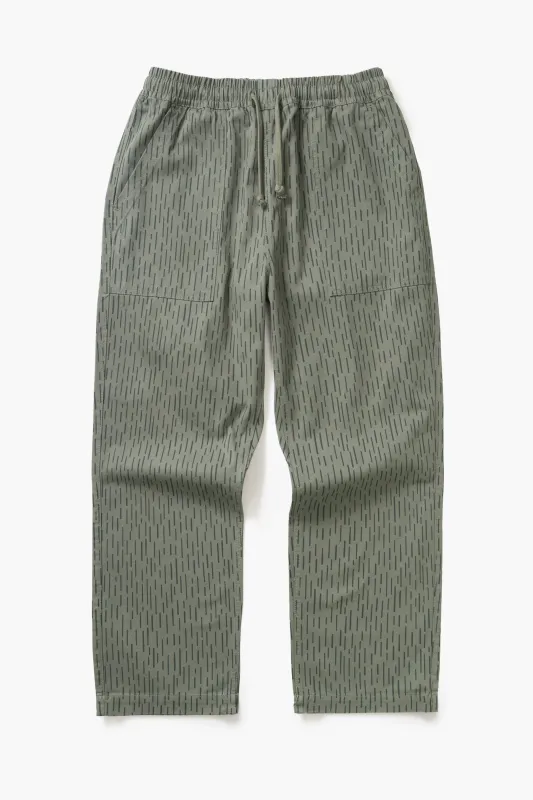 Patterned Chef Pants - Raindrop Green sold by Service Works