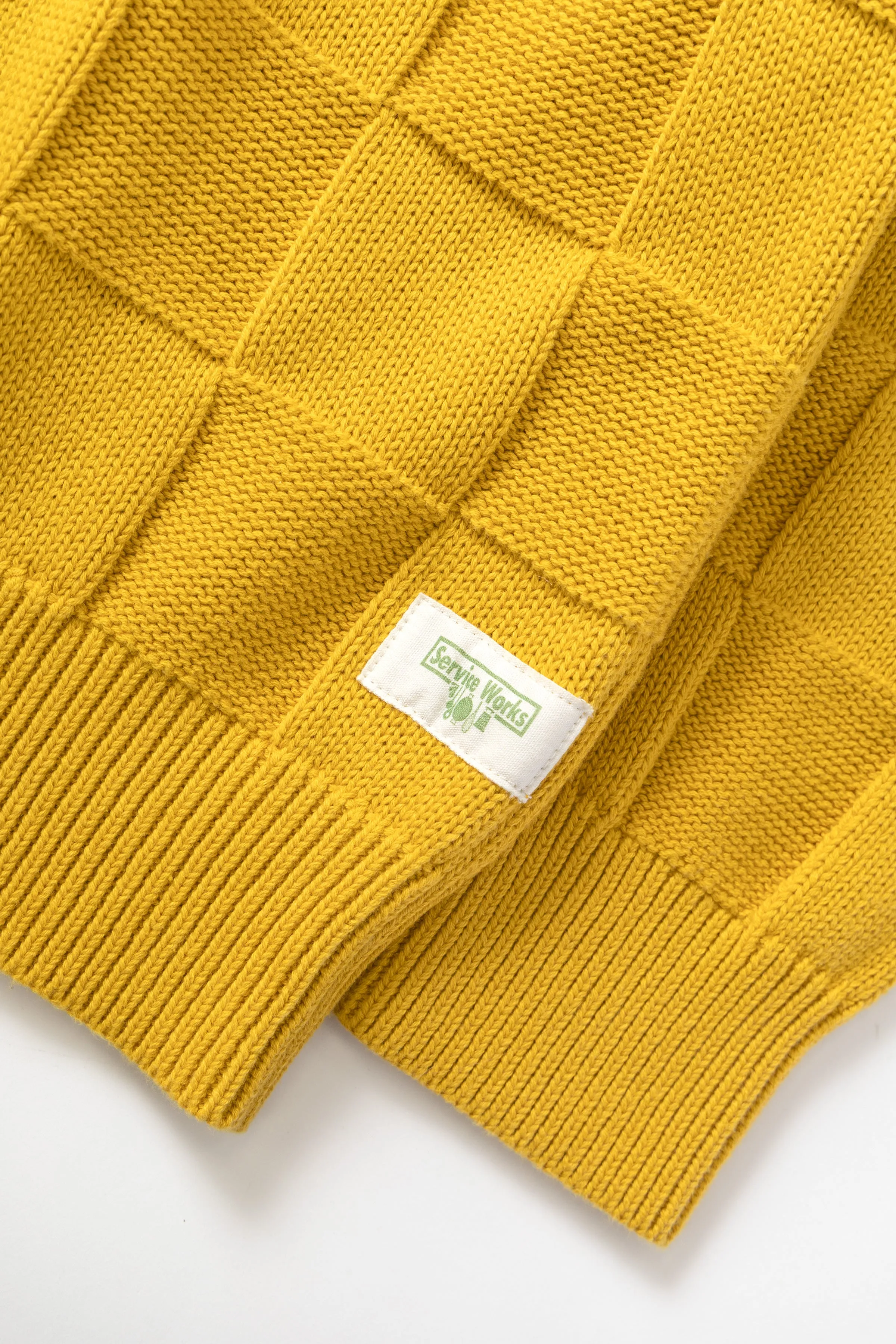 Check Knit Crewneck - Ochre sold by Service Works product image thumbnail 3