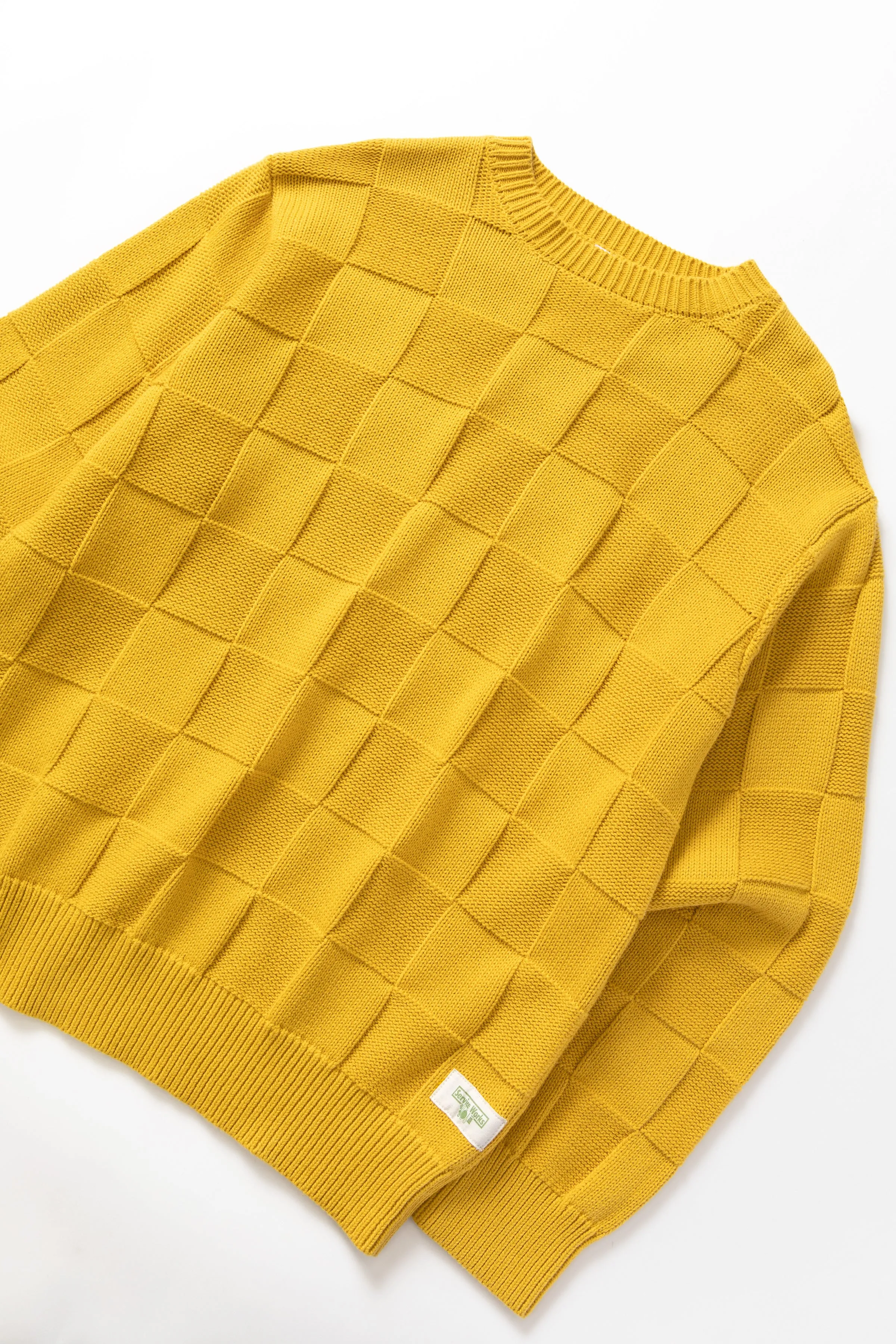 Check Knit Crewneck - Ochre sold by Service Works product image thumbnail 2