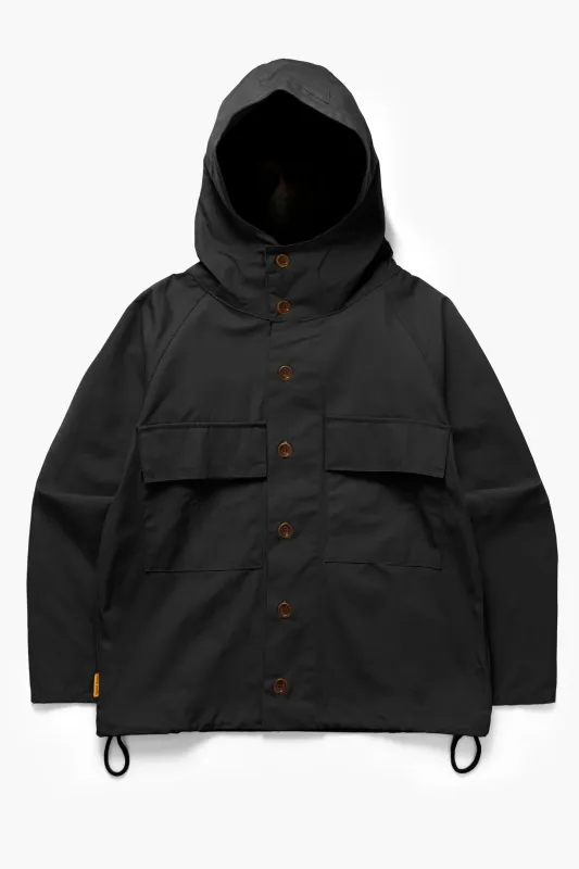 Waxed Cotton Allotment Parka - Black made by Service Works