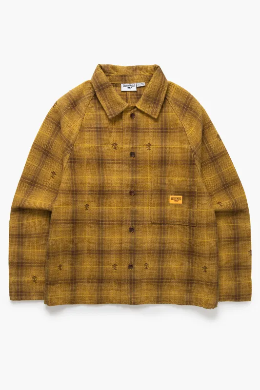 Thistle Plaid Front Of House Jacket - Ochre sold by Service Works