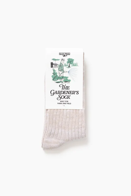 The Gardener's Sock - Beige sold by Service Works