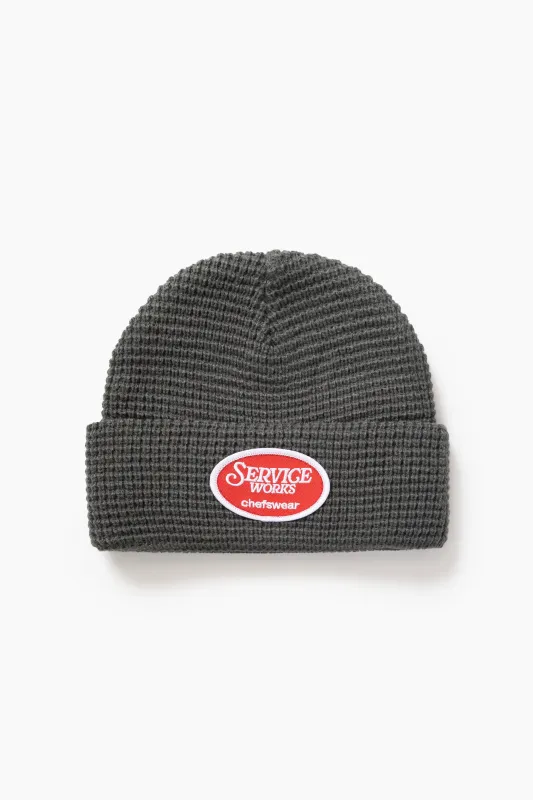 Waffle Patch Beanie - Grey sold by Service Works