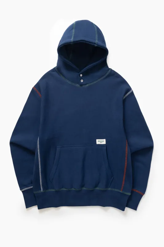 Contrast Stitch Hoodie - Navy sold by Service Works