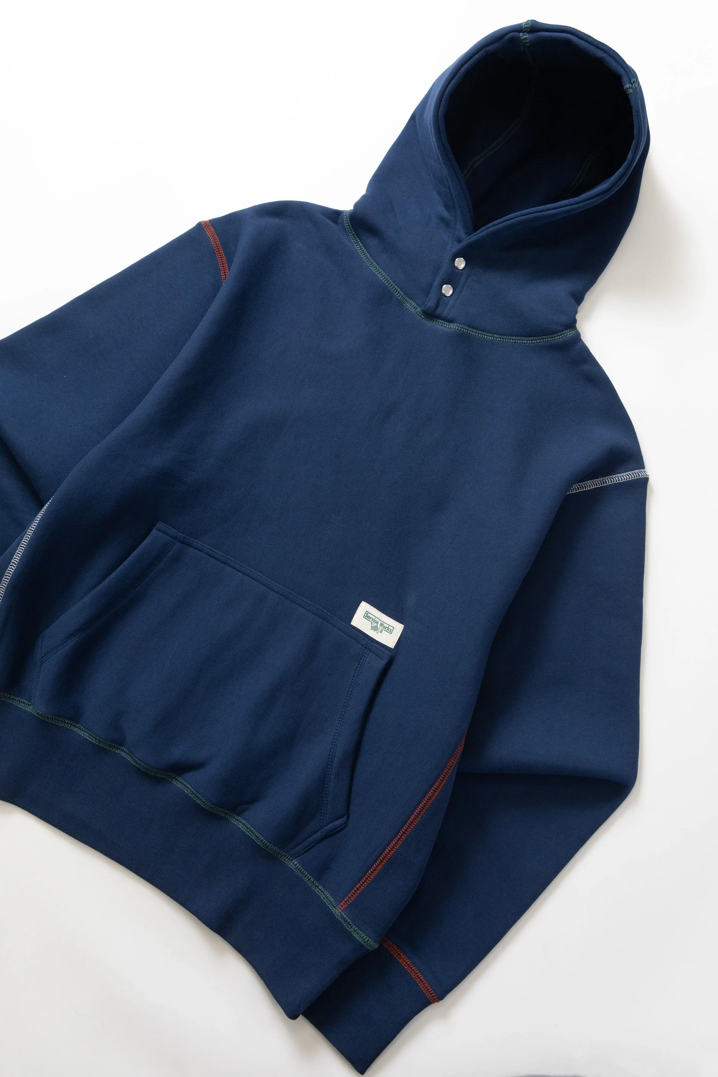 Contrast Stitch Hoodie - Navy sold by Service Works product image thumbnail 2