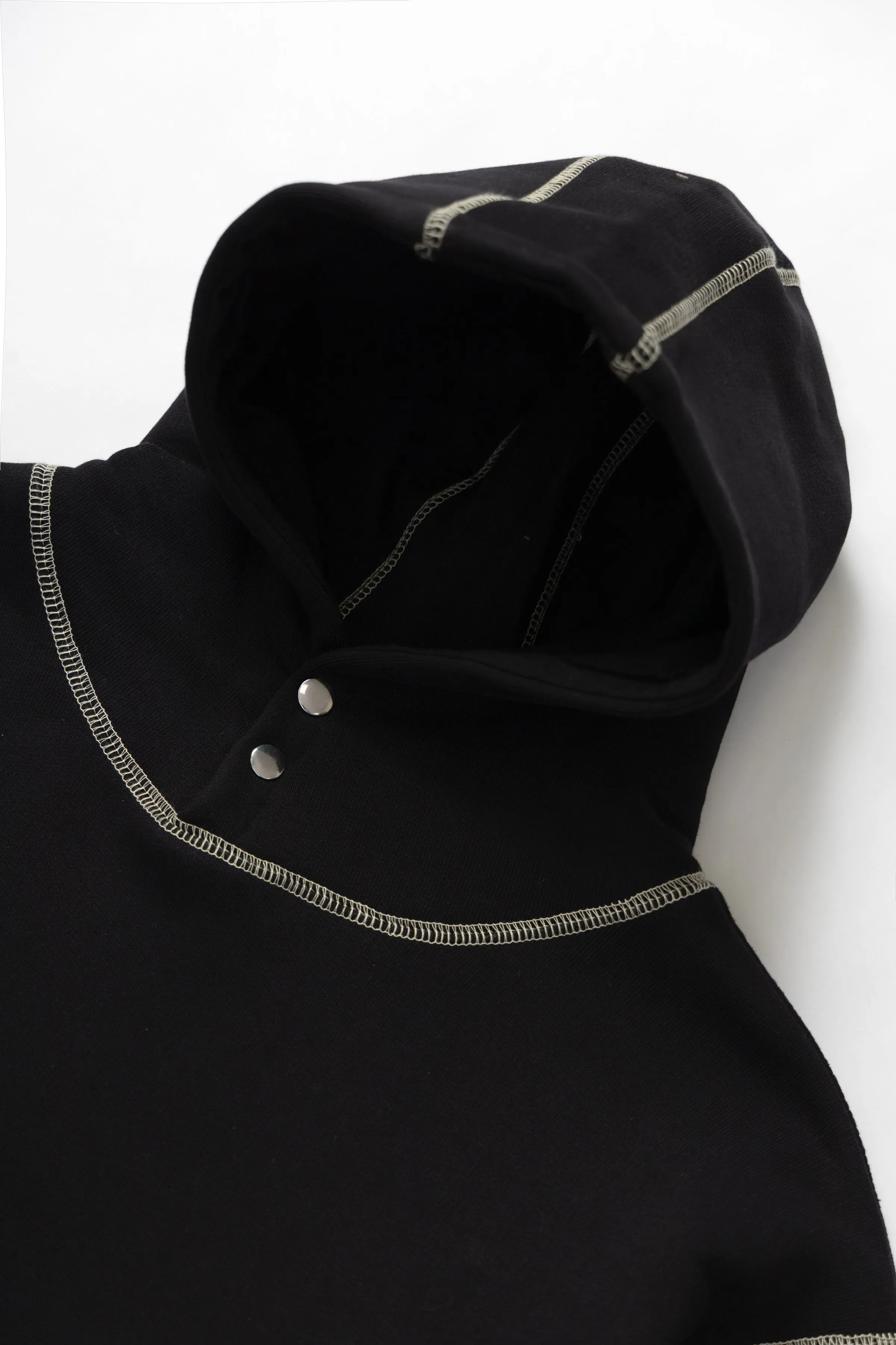 Contrast Stitch Hoodie - Black sold by Service Works product image thumbnail 5