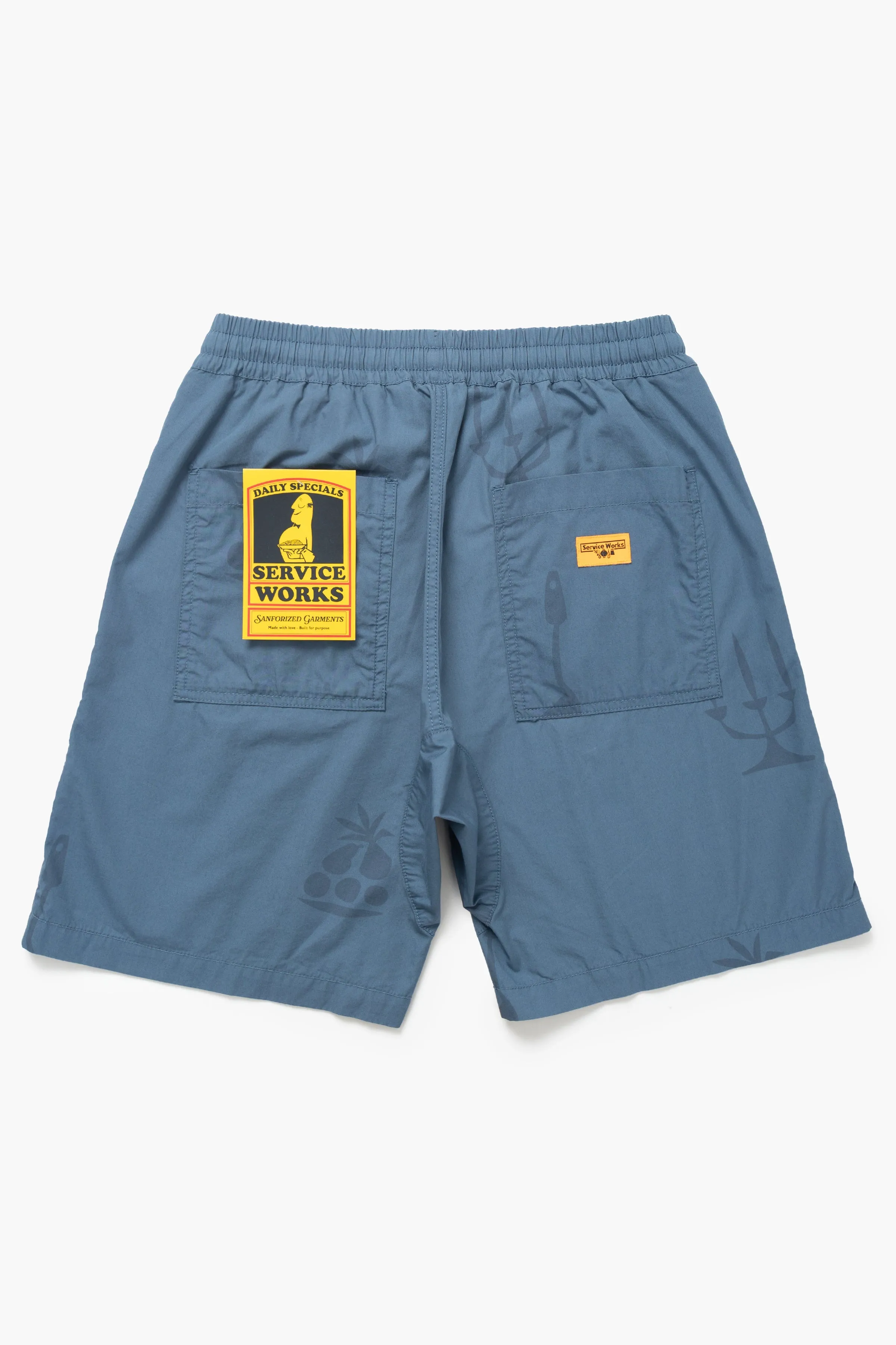 Nourish Printed Chef Shorts - Slate sold by Service Works product image thumbnail 5