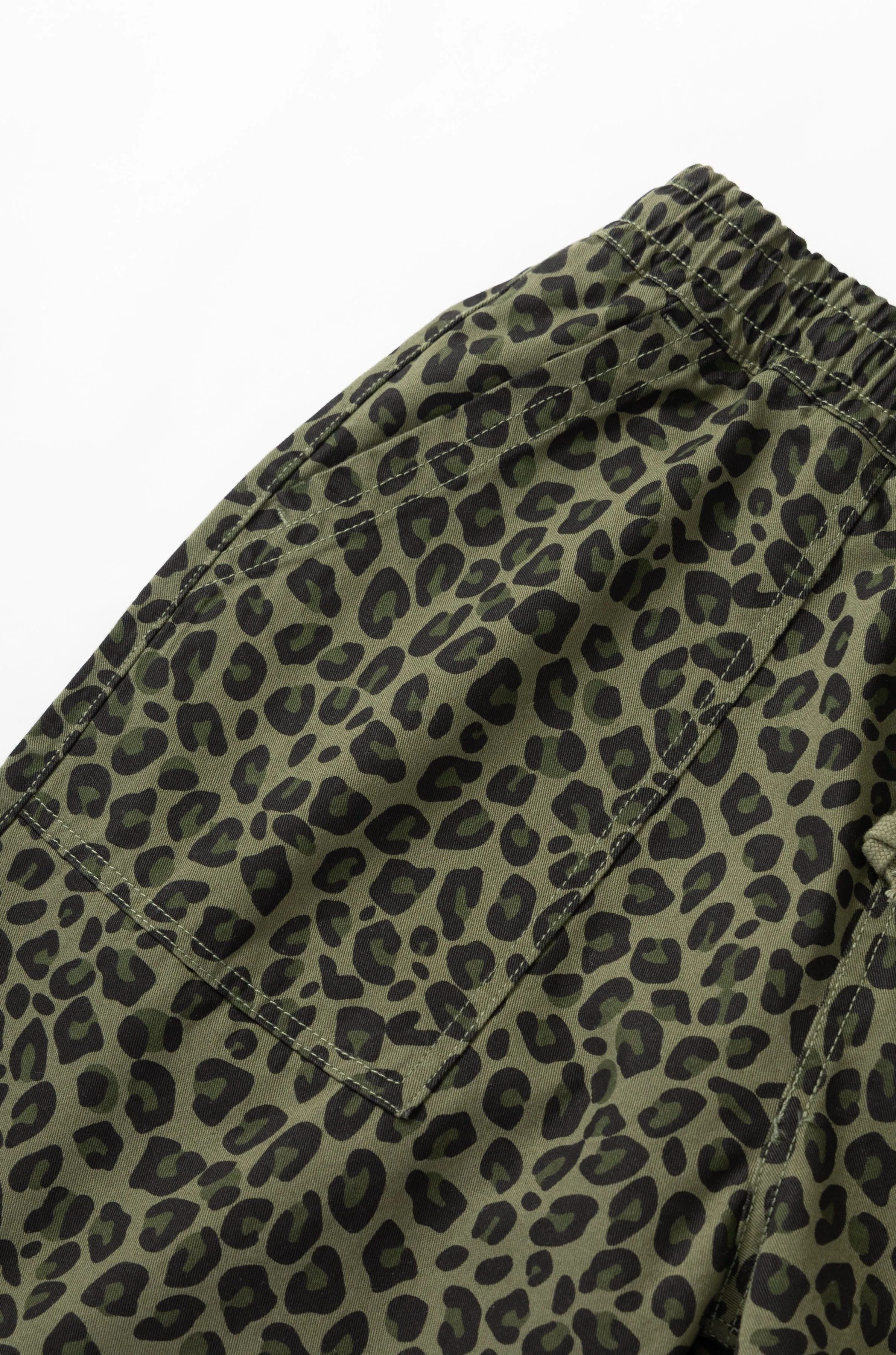 Patterned Chef Shorts - Green Leopard sold by Service Works product image thumbnail 4