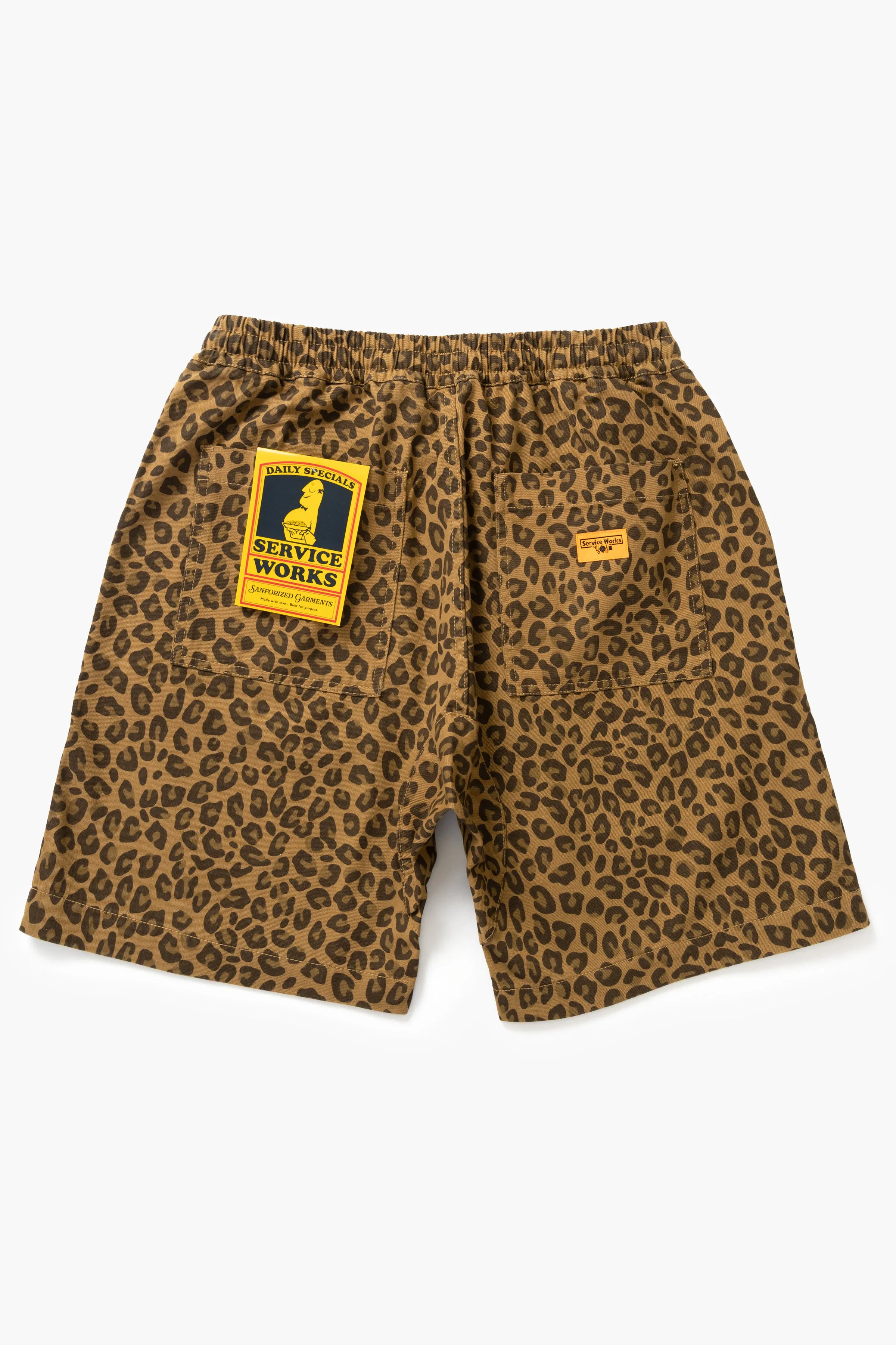 Patterned Chef Shorts - Leopard sold by Service Works product image thumbnail 5
