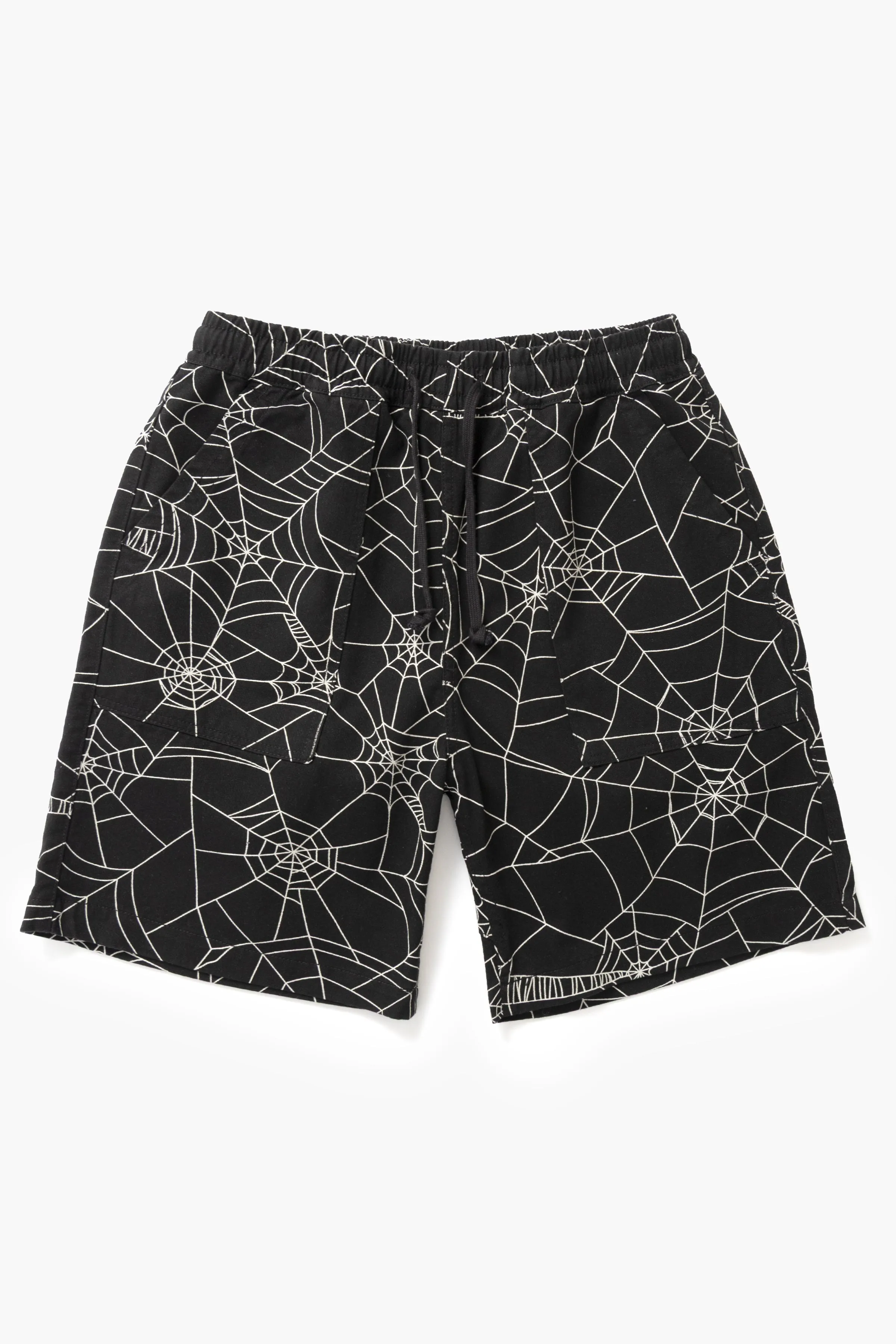 Patterned Chef Shorts - Black Web sold by Service Works