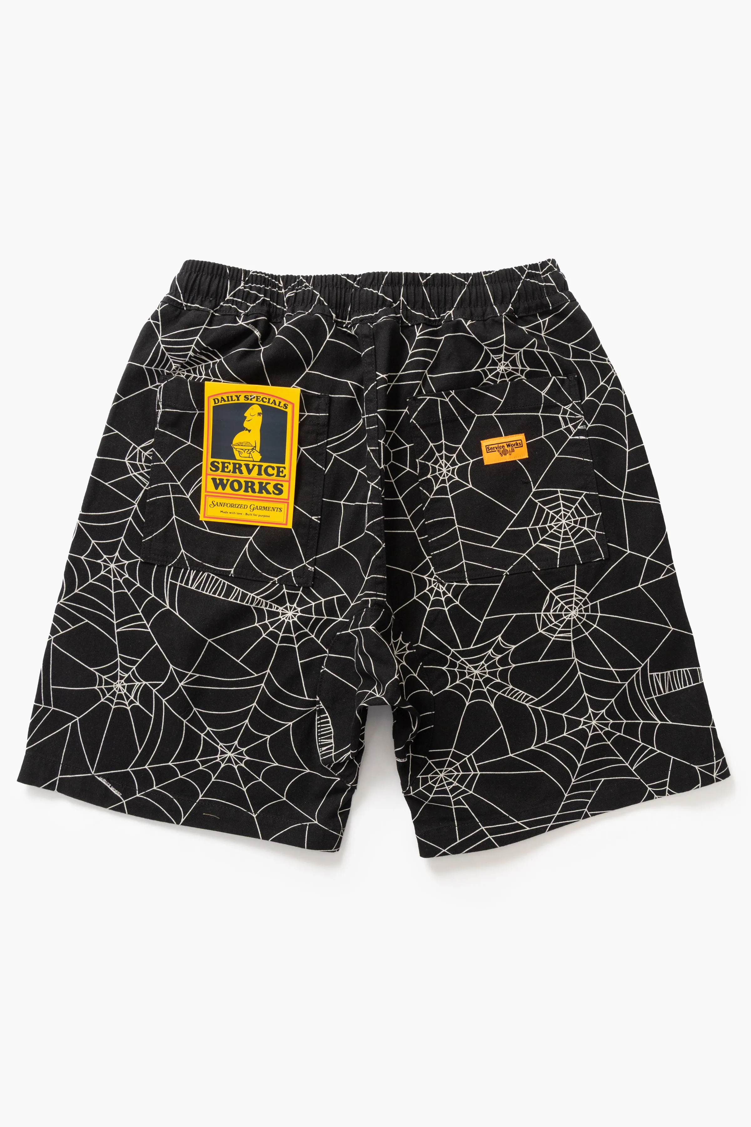 Patterned Chef Shorts - Black Web sold by Service Works product image thumbnail 5