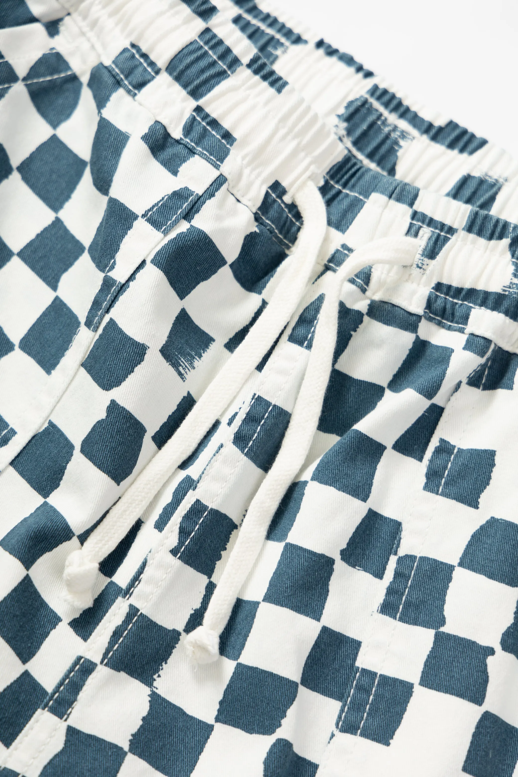 Printed Chef Shorts - Teal Checker sold by Service Works product image thumbnail 3