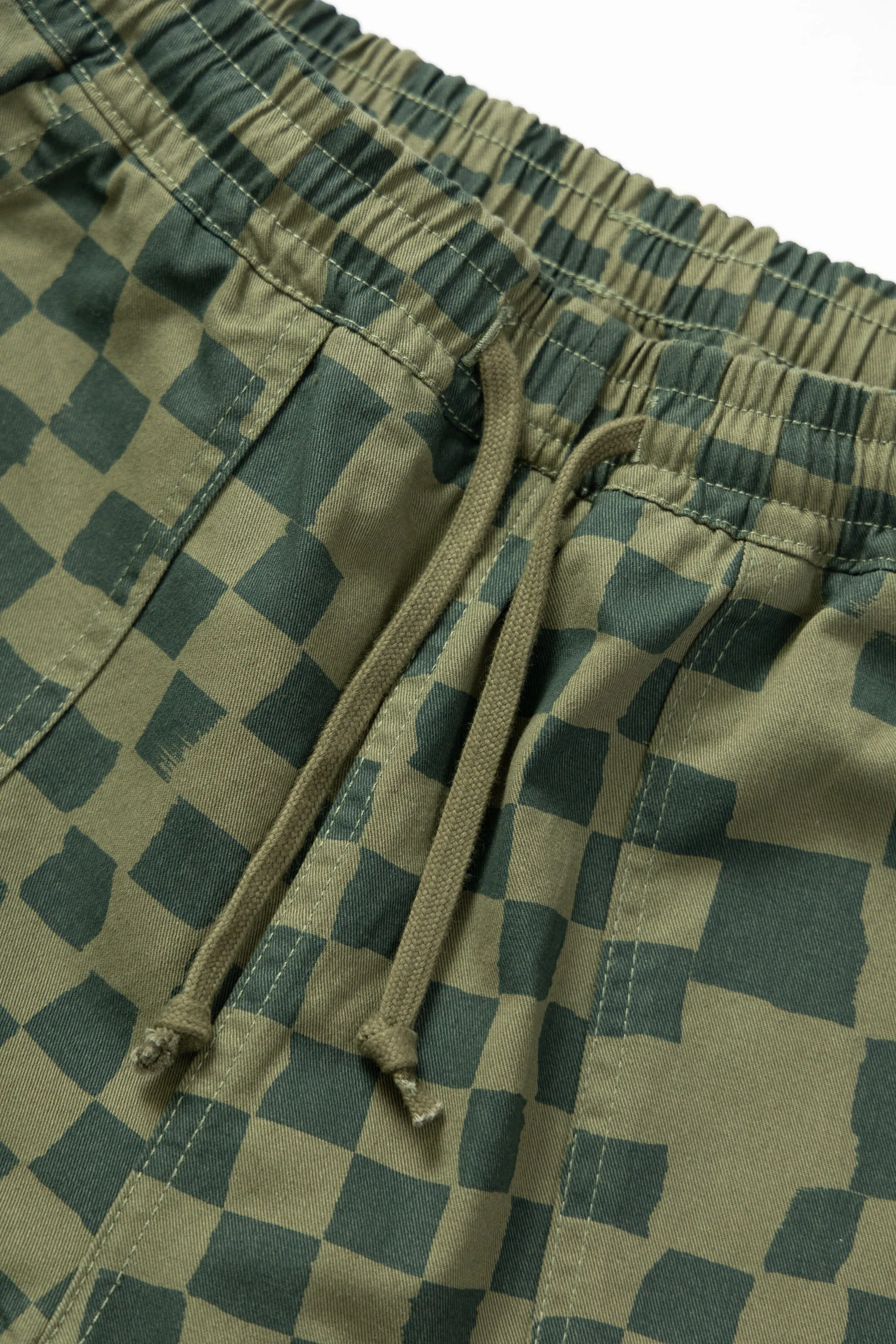 Printed Chef Shorts - Olive Checker sold by Service Works product image thumbnail 3