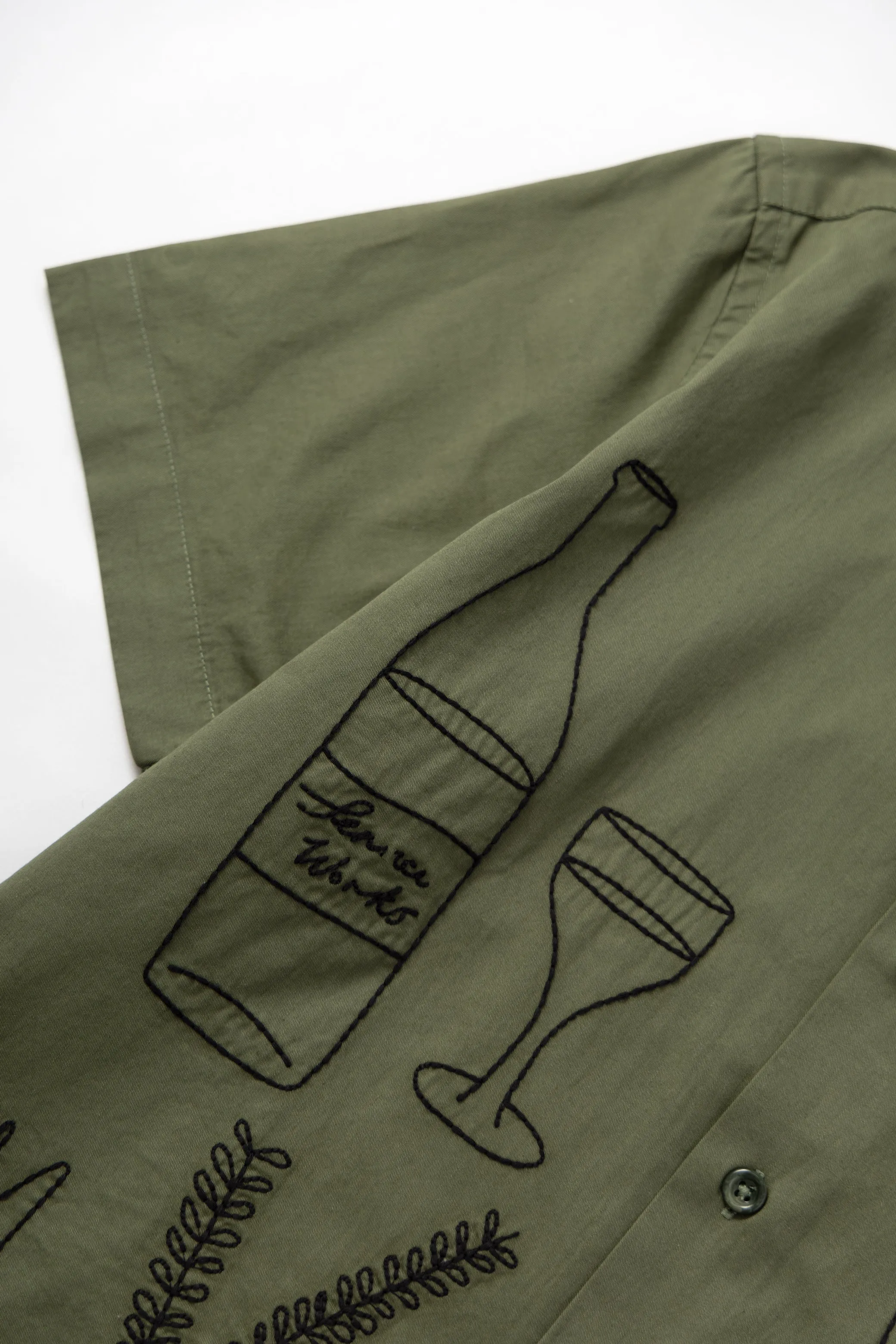 Light Twill Picnic Short Sleeve Shirt - Olive sold by Service Works product image thumbnail 5