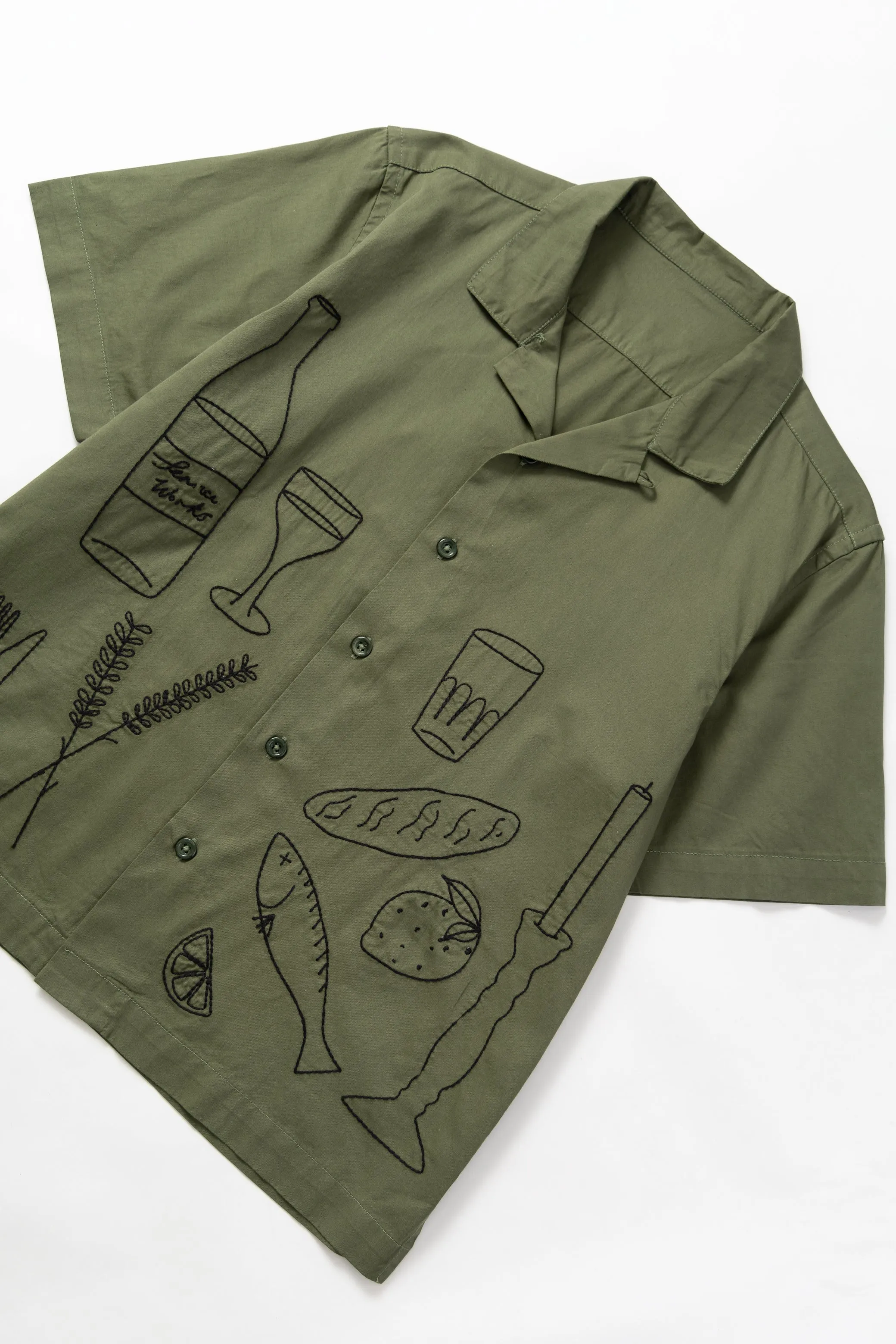 Light Twill Picnic Short Sleeve Shirt - Olive sold by Service Works product image thumbnail 2
