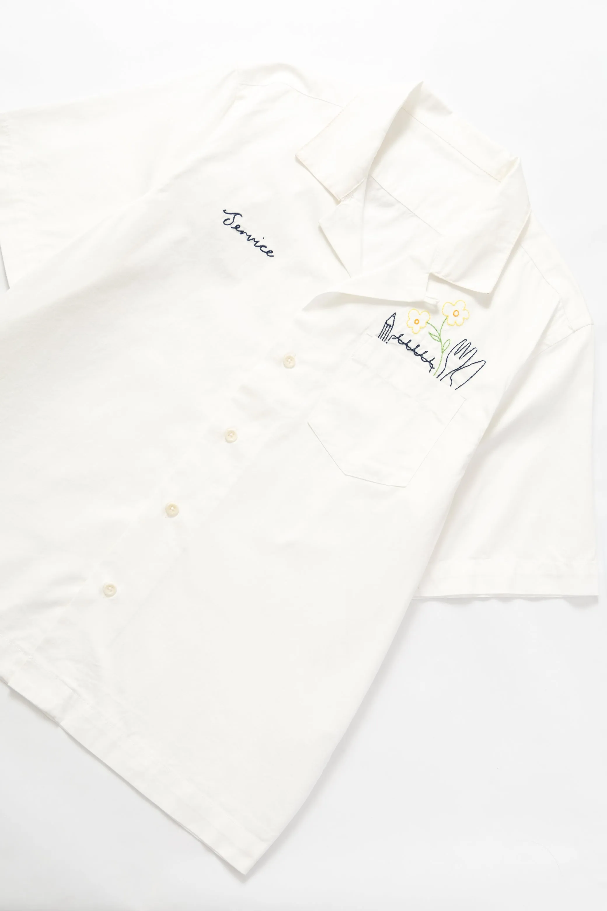 Light Twill Necessities Short Sleeve Shirt - Off White sold by Service Works product image thumbnail 2
