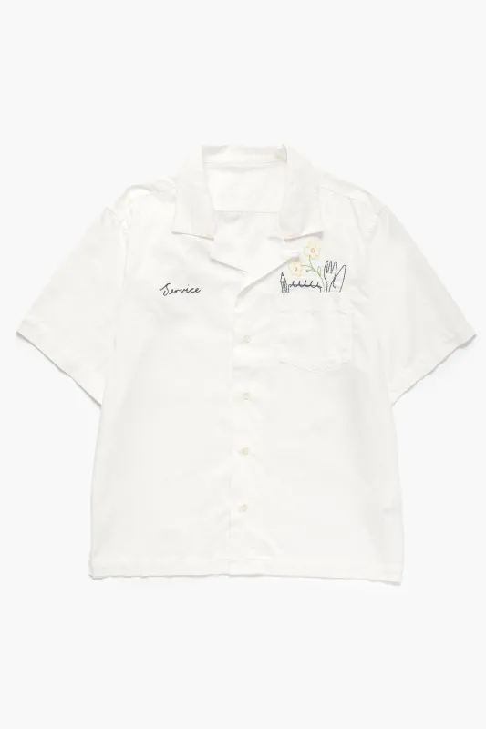 Light Twill Necessities Short Sleeve Shirt - Off White sold by Service Works