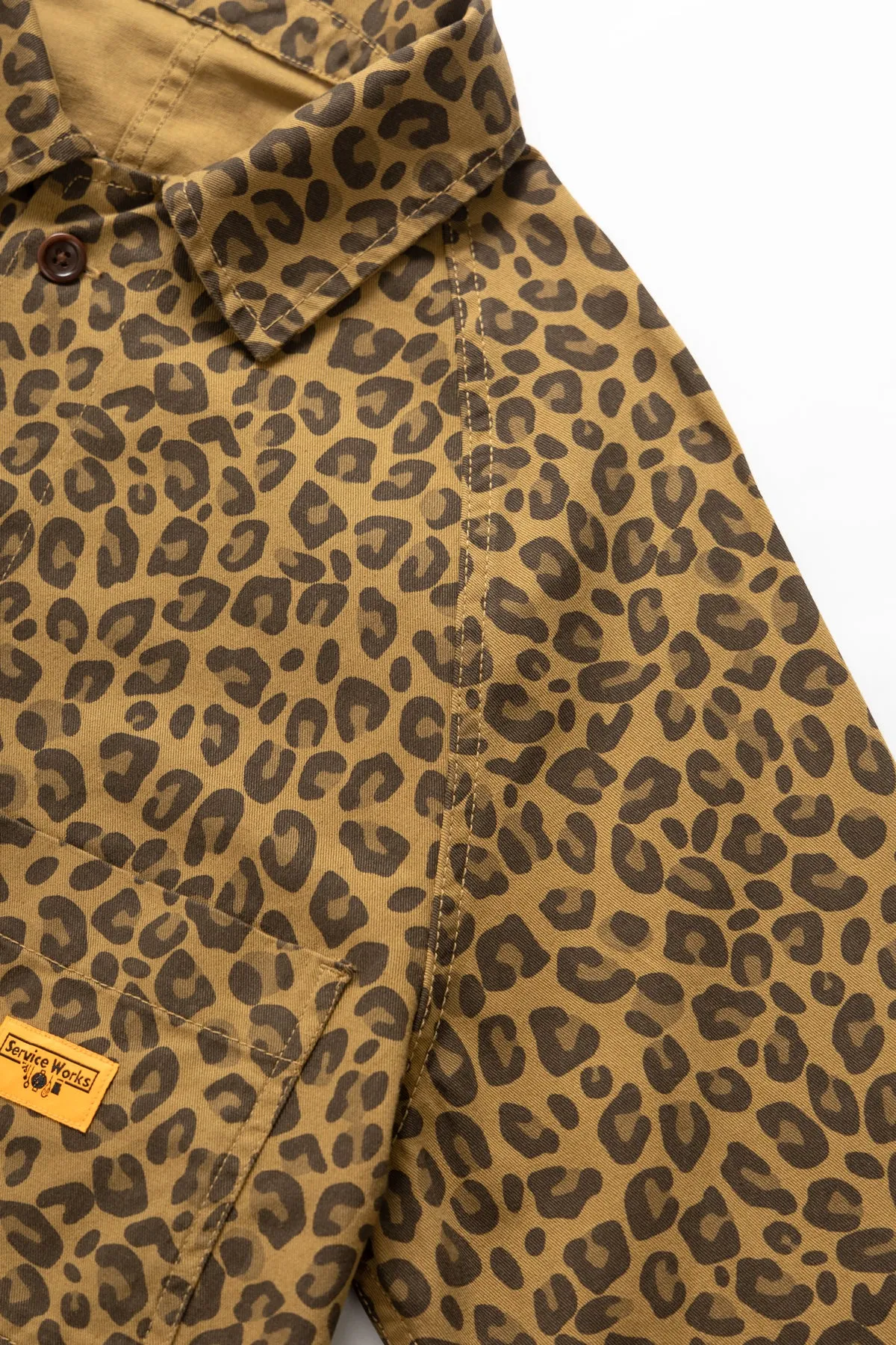 Patterned Front Of House Jacket - Brown Leopard sold by Service Works product image thumbnail 5