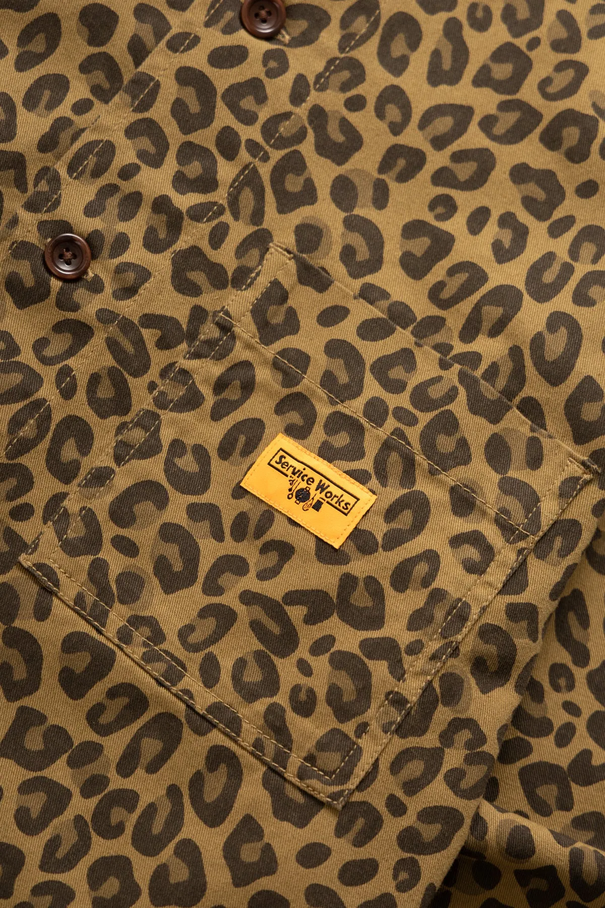 Patterned Front Of House Jacket - Brown Leopard sold by Service Works product image thumbnail 3