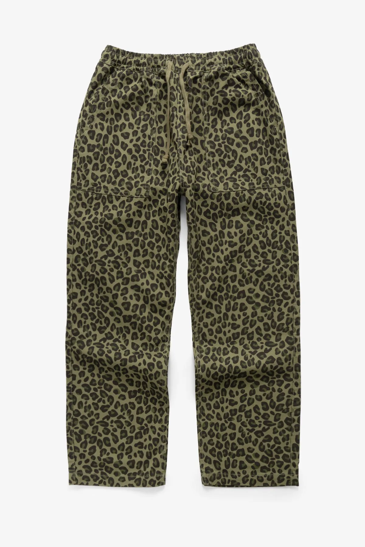 Patterned Chef Pants - Green Leopard sold by Service Works
