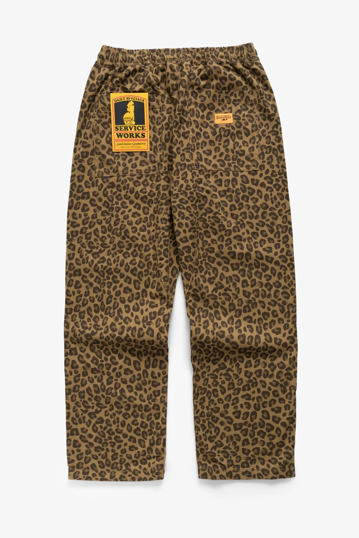 Patterned Chef Pants - Brown Leopard sold by Service Works product image thumbnail 2