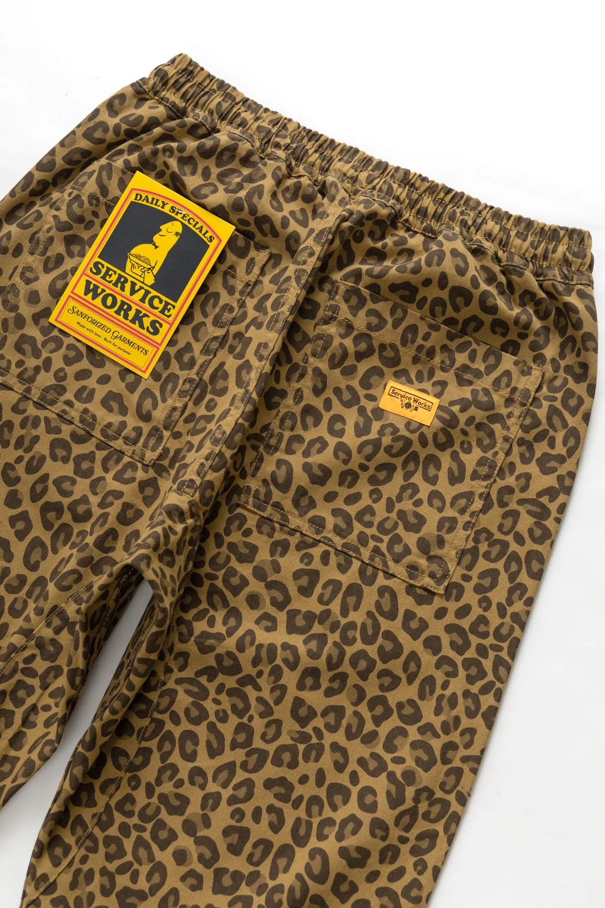 Patterned Chef Pants - Brown Leopard sold by Service Works product image thumbnail 5