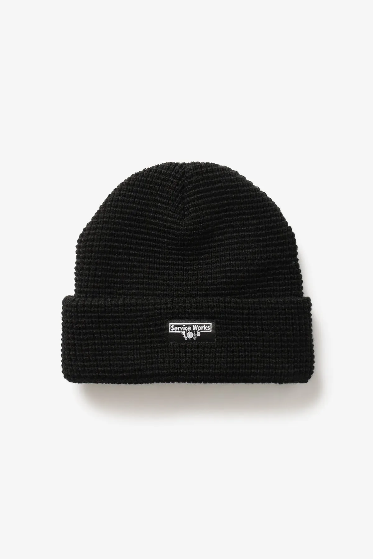 Waffle Logo Beanie - Black sold by Service Works