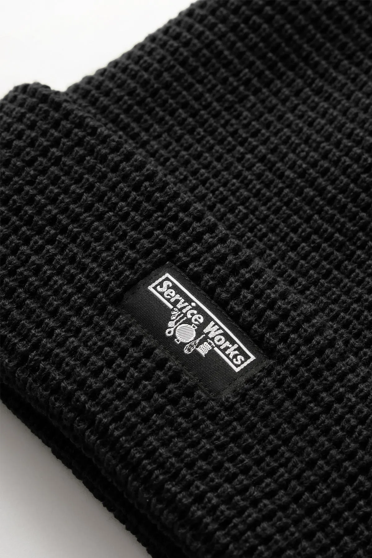 Waffle Logo Beanie - Black sold by Service Works product image thumbnail 3