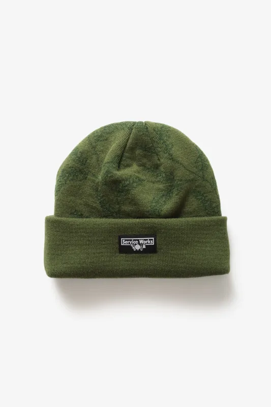 Olive Branch Beanie - Olive sold by Service Works