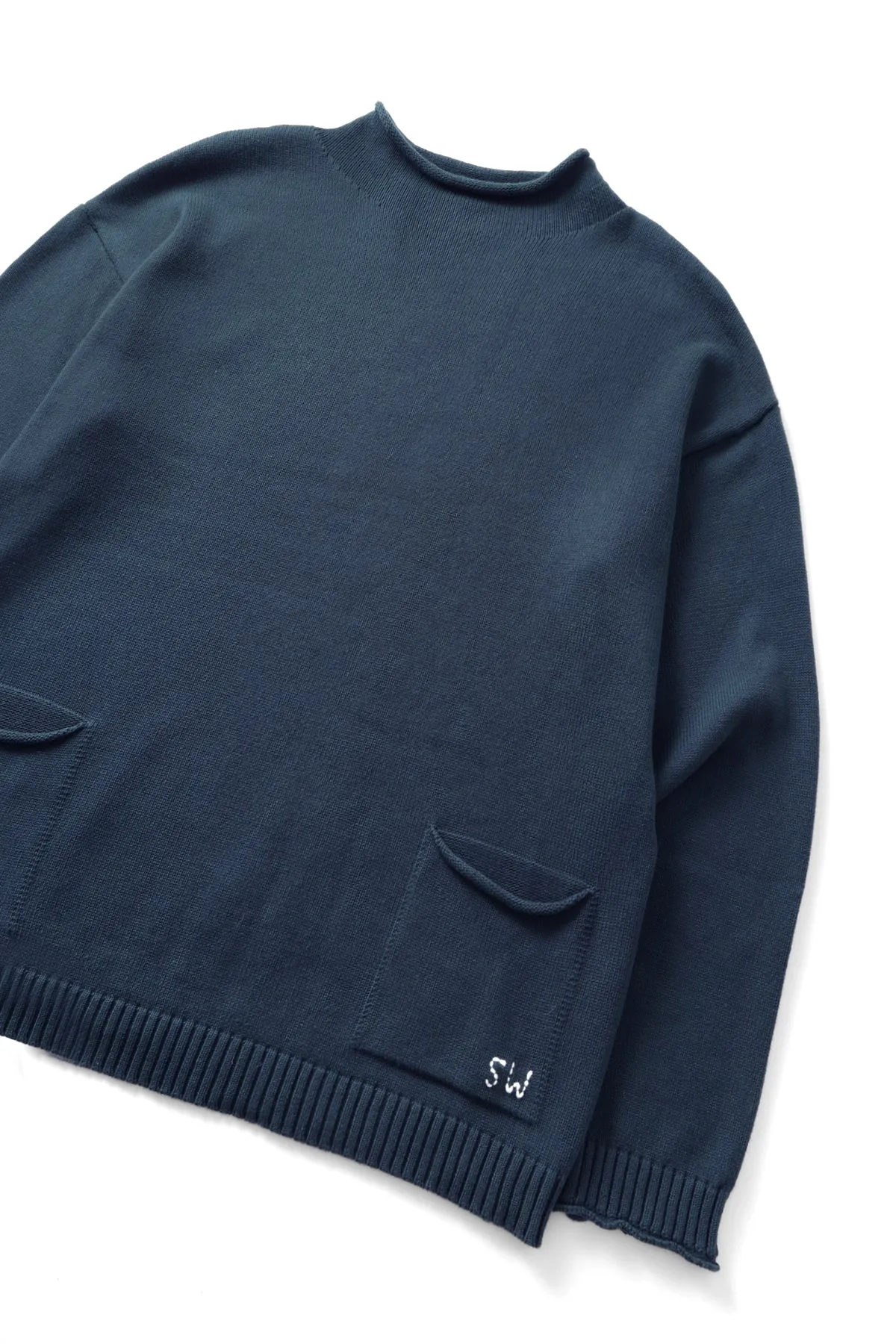 Mock Smock Sweater - Navy sold by Service Works product image thumbnail 3