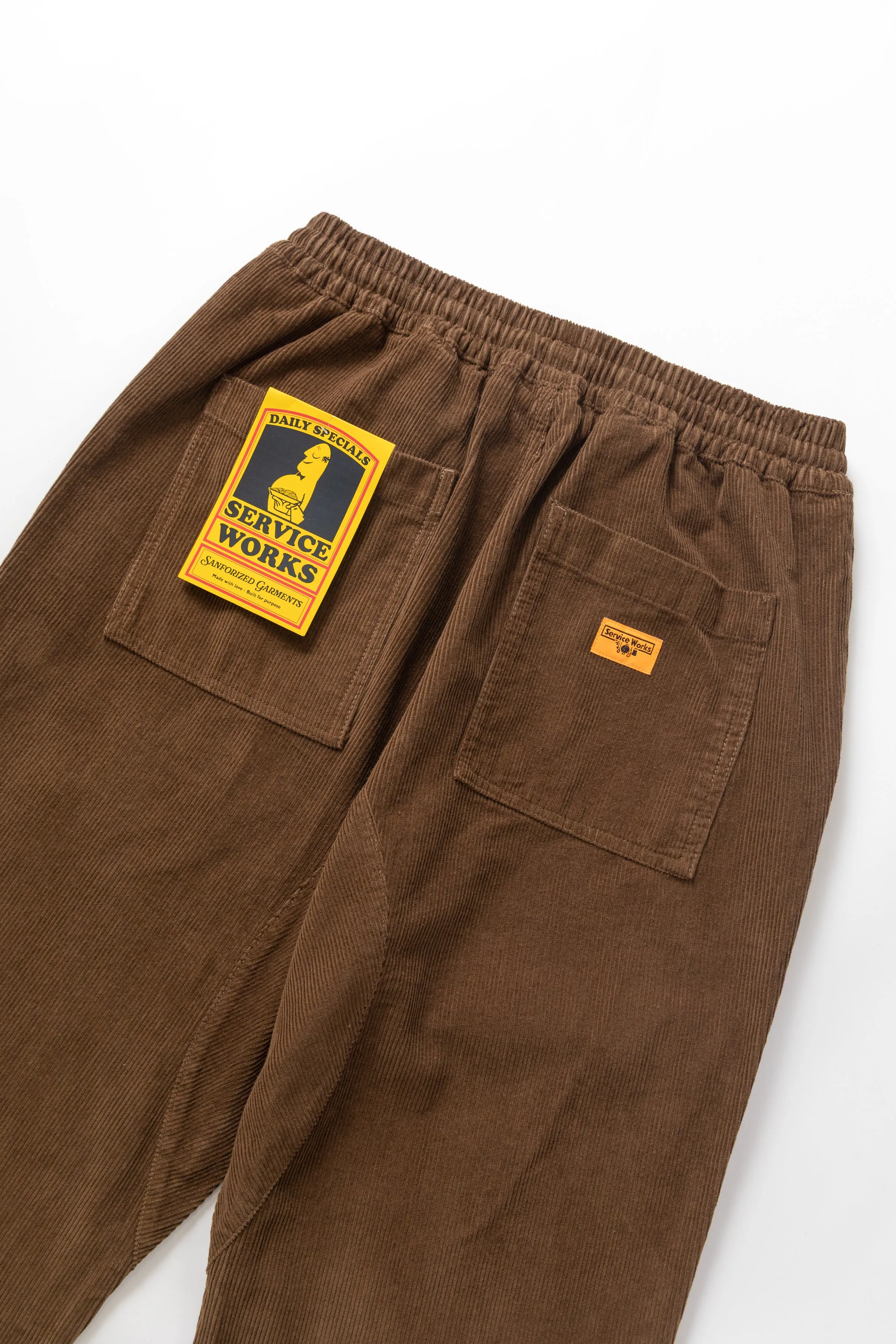 Corduroy Chef Pants - Bark sold by Service Works product image thumbnail 4