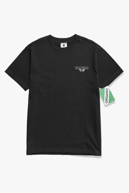 Scribble Logo Tee - Black sold by Service Works