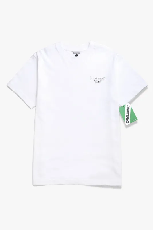 Scribble Logo Tee - White sold by Service Works
