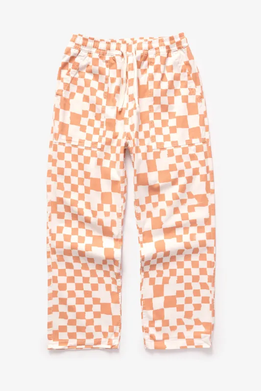 Printed Chef Pants - Salmon Checker sold by Service Works