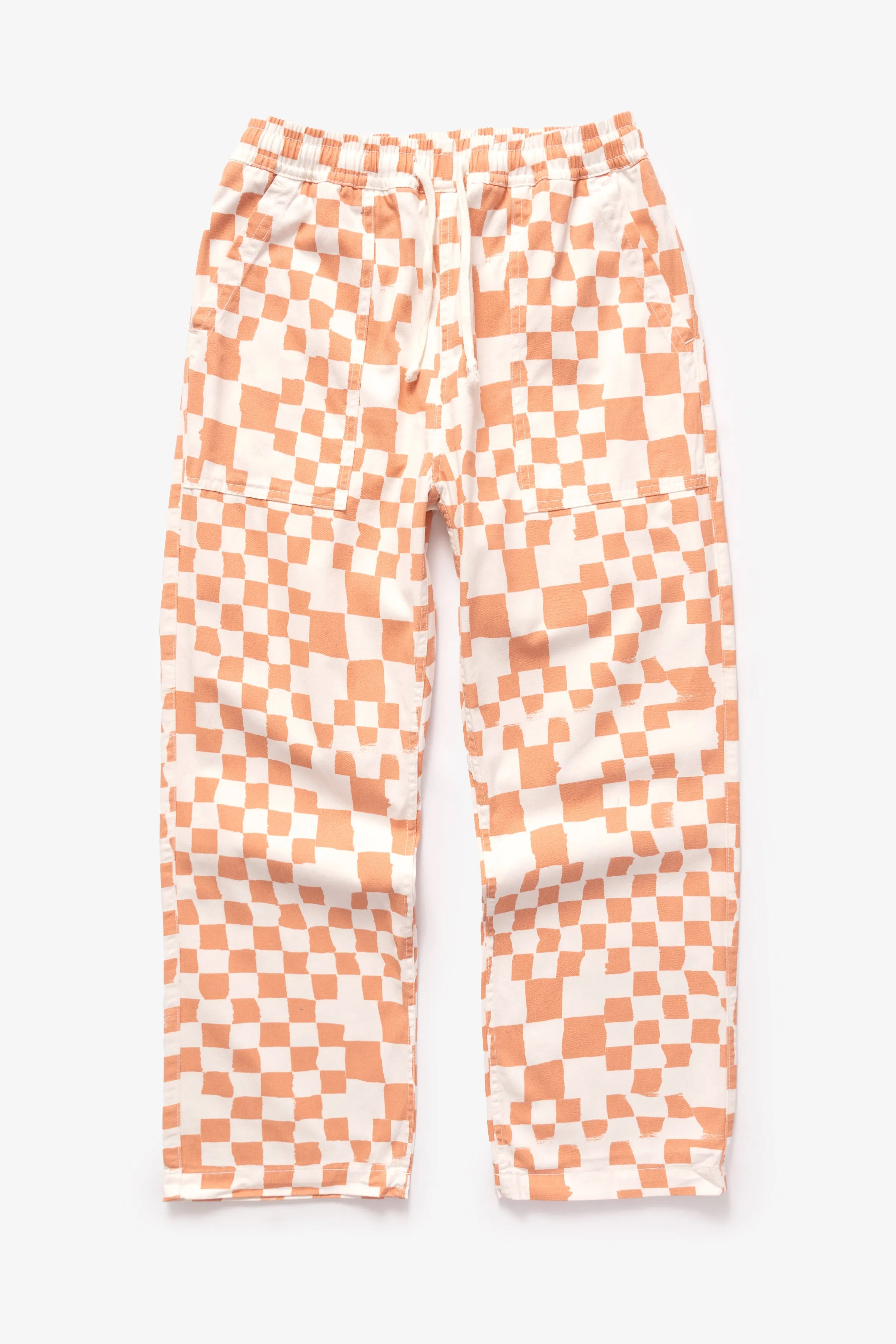 Printed Chef Pants - Salmon Checker sold by Service Works